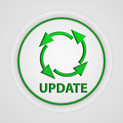 Update circular icon on white background