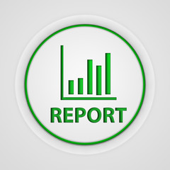 Report circular icon on white background
