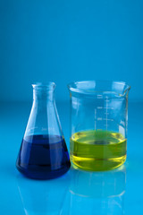 Erlenmeyer flask and a Beaker