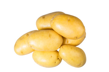 White potatoes fresh picked isolated