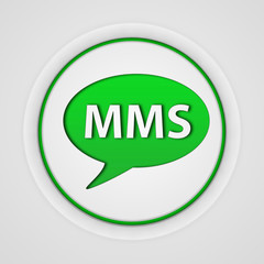 mms circular icon on white background