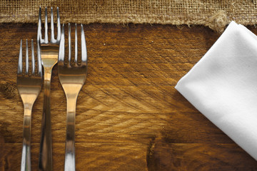 Forks on a table