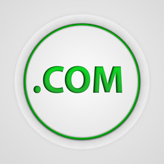 Com circular icon on white background