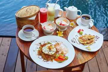 Fototapeta na wymiar Traditional Balinese breakfast