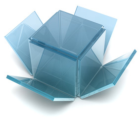 glass cube