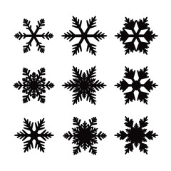 Set of snowflakes