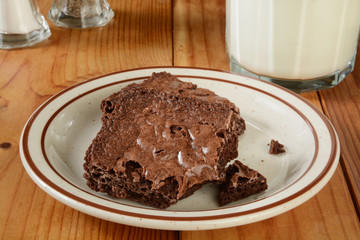 Brownies and milk