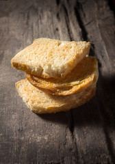 Crispbread with margarine and sugar.
