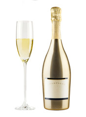 Beautiful picture of a bottle of champagne