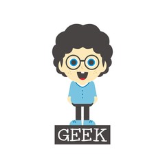 geek boy cartoon