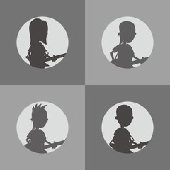 silhouette man art