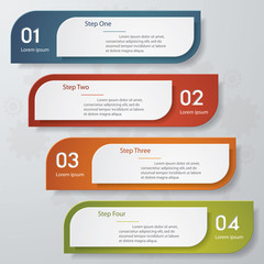 Design clean number banners template. Vector.