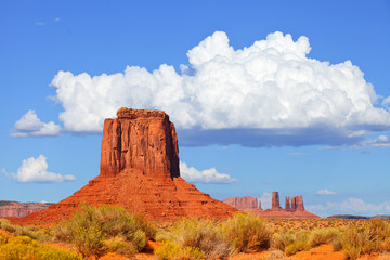 Monument Valley, USA colorful desert landscape - obrazy, fototapety, plakaty