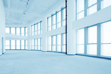 empty modern office corridor interior