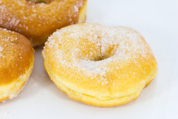 Obraz na płótnie Canvas Sugar Ring Donut Isolated on White Background