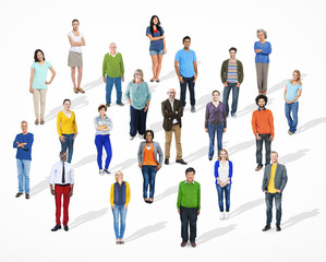 Obraz premium Group of Multiethnic Diverse Cheerful People