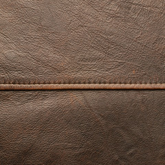 Fototapeta premium Brown leather material fragment