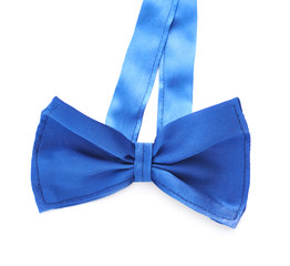 Blue bow tie isolated