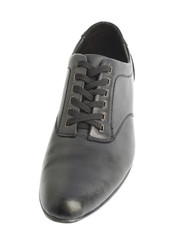 Classic black leather shoe isolated