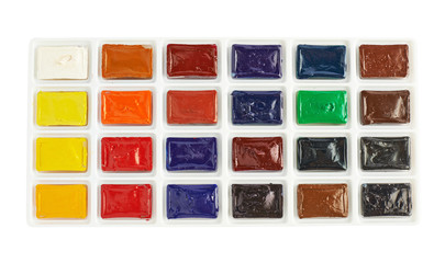Pack of multiple watercolor container cases