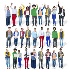 Fototapeta premium Multiethnic Group of People with Digital Devices