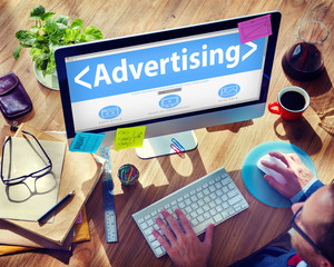 Digital Online Webpage Advertising Marketing Concept