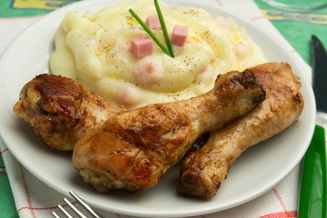 Pollo arrosto e purè