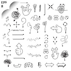 Arrows. Vintage hand drawn arrows  made in vector