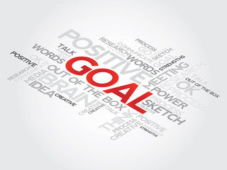 GOAL vector Word Cloud,  presentation background