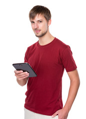 Man use of tablet