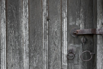 Old Wooden Vintage Gate. Background and Texture
