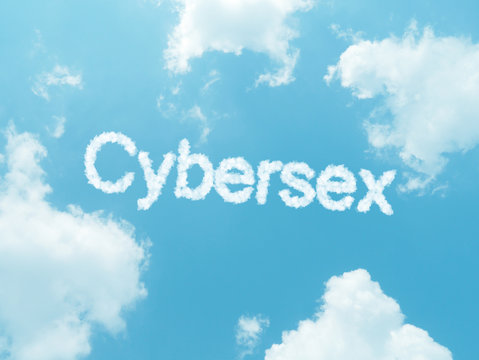 Cloud Words With Design On Blue Sky Background