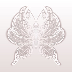 Vector paper butterfly illustration