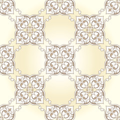 Vintage seamless texture on a yellow background