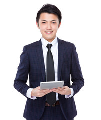 Asian business man use of digital tablet