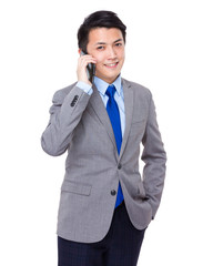 Businessman talk to cellphone