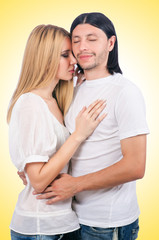 Naklejka premium Pair of man and woman in love