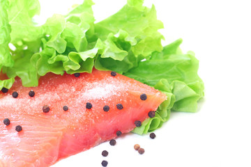 Salmon raw fillet