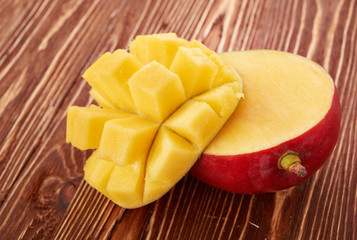 Mango fruit on wood