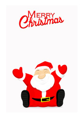 Merry Christmas card with Santa