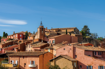 the village of Roussillon - obrazy, fototapety, plakaty