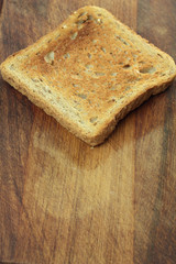 Toasted slice of bread.