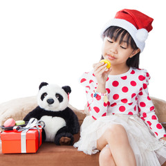 Little Girl With a Plate of Cookies for Santa