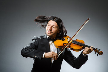 Man violin player in musican concept © Elnur