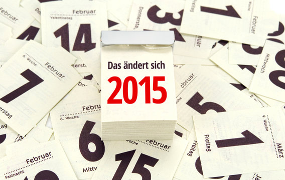 Das &auml;ndert sich 2015