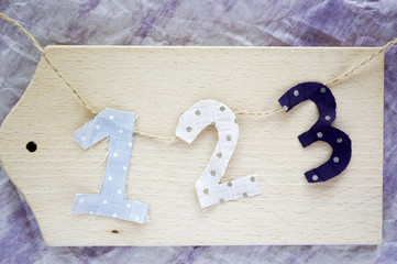 number on wooden