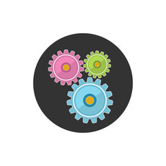Gears icon, vector illustration