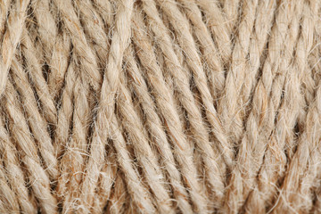 Texture of coil of coarse linen rope