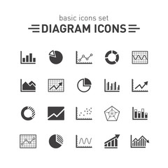 Diagram icons set.