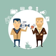 journalist said on camera illustration